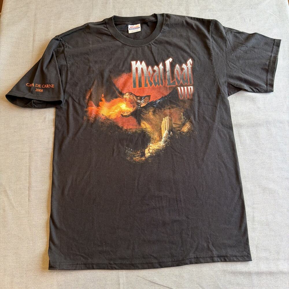 Meat Loaf Band Tour T Shirt‎ VIP 2008 Casa de Carne Size Medium New
